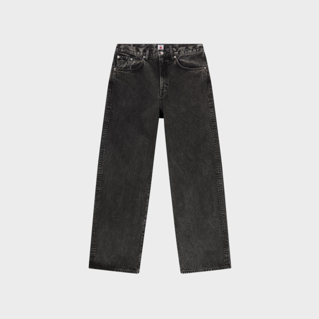Edwin Wide Pants Black Mid Dark Used – Made in Japan japansk denim design bestseller