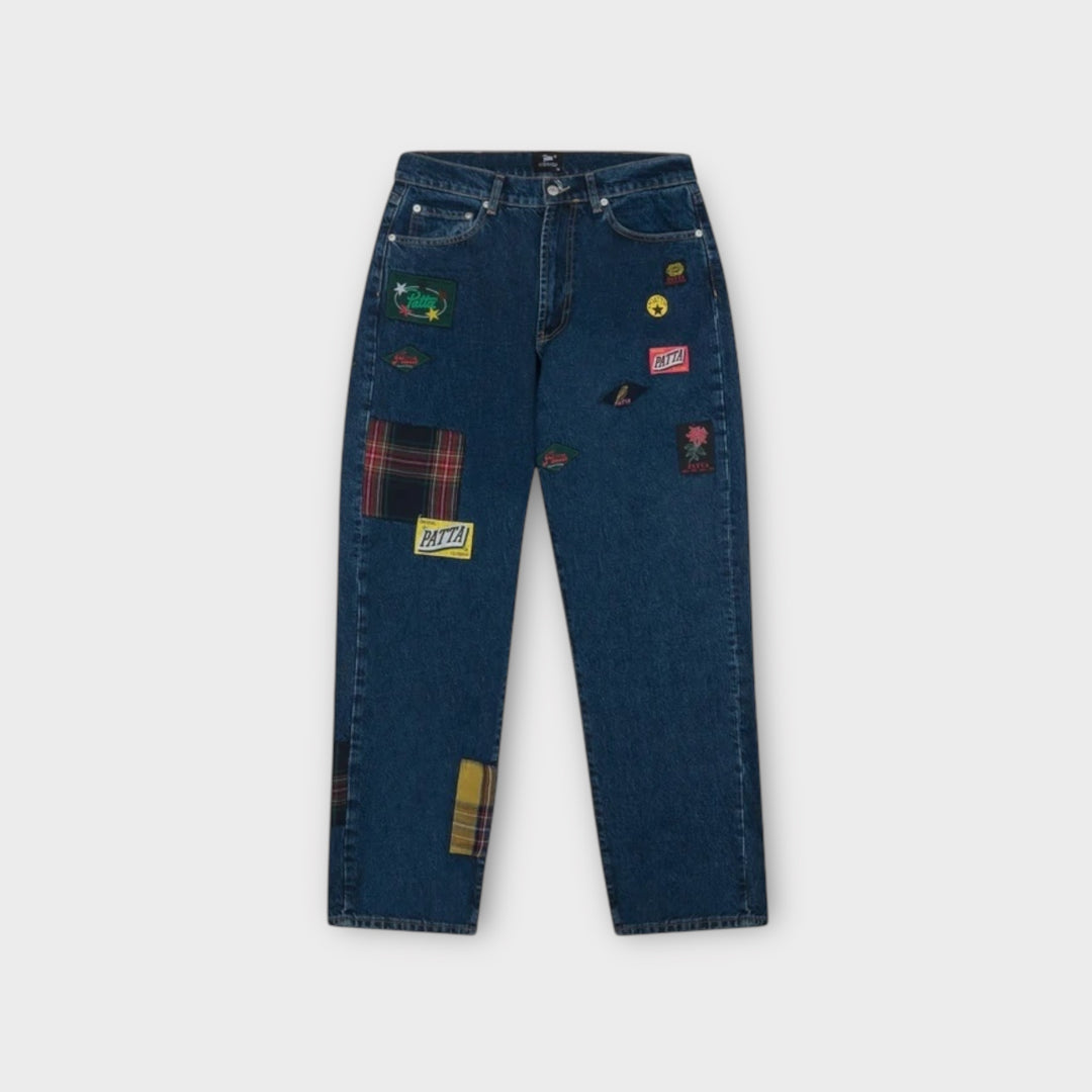Patta Whole Lotta Labels Denim Jeans i blå til herre streetwear
