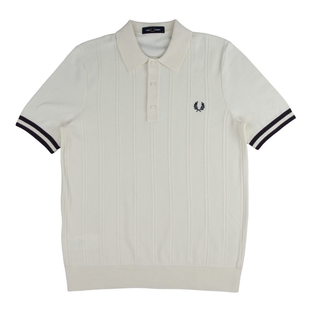 FRED PERRY TIPPING TEXTURE STRIKKET POLO - Le Fix