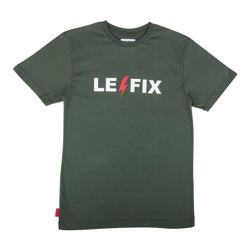 LE FIX LIGHTNING T-SHIRT - Grøn T-shirt med lynprint
