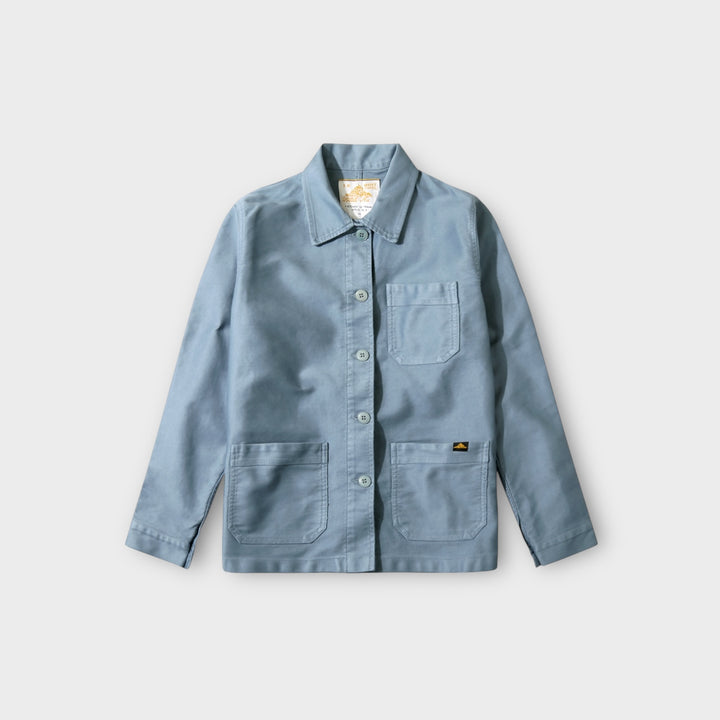 Le Mont Saint Michel Moleskin Work Jacket I Sky Blue