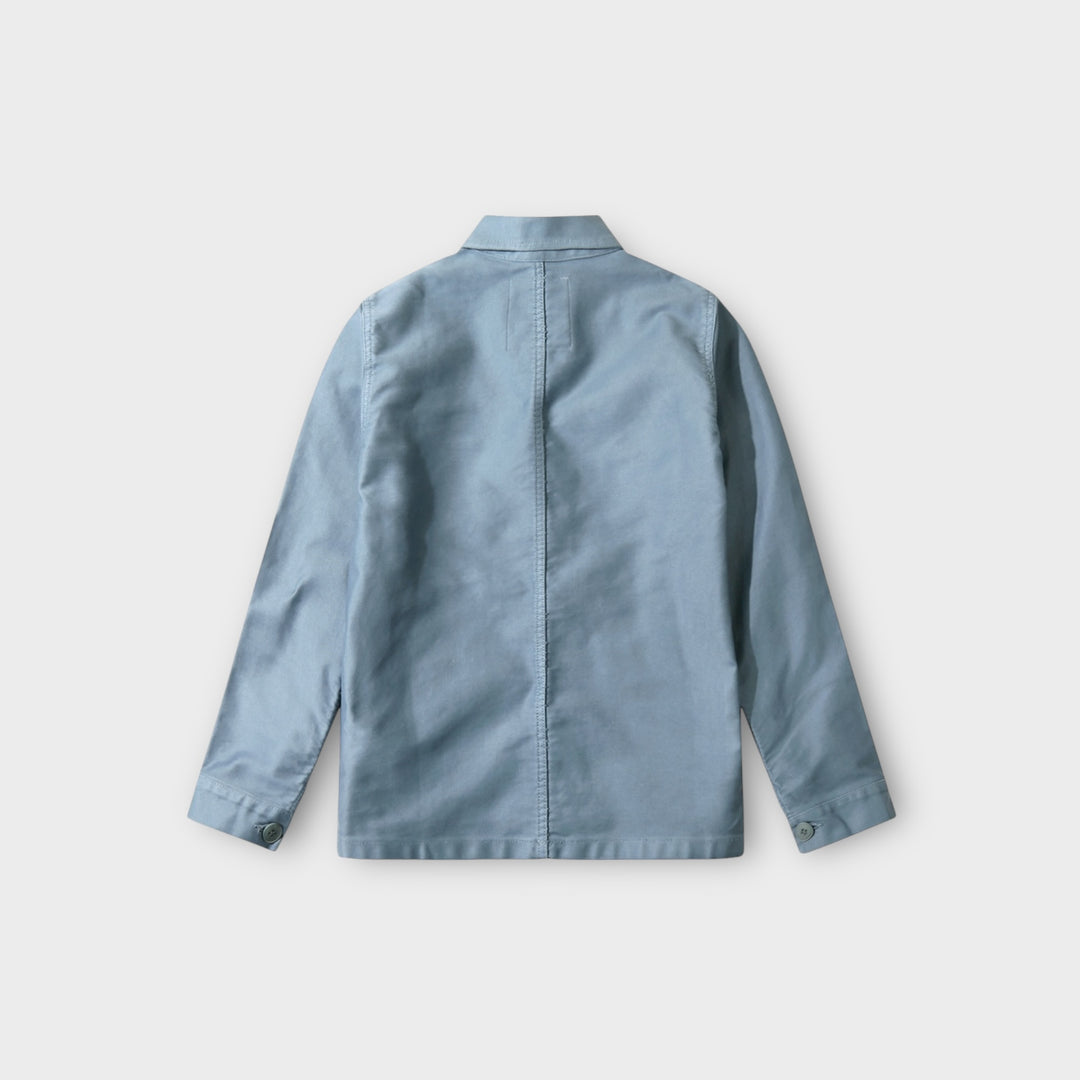 Le Mont Saint Michel Moleskin Work Jacket I Sky Blue