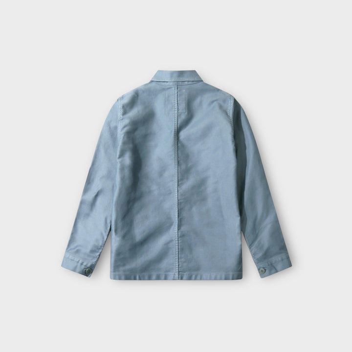 Le Mont Saint Michel Moleskin Work Jacket I Sky Blue