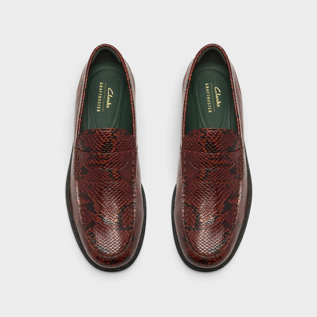 Clarks Craft James Lo I Brown Snake