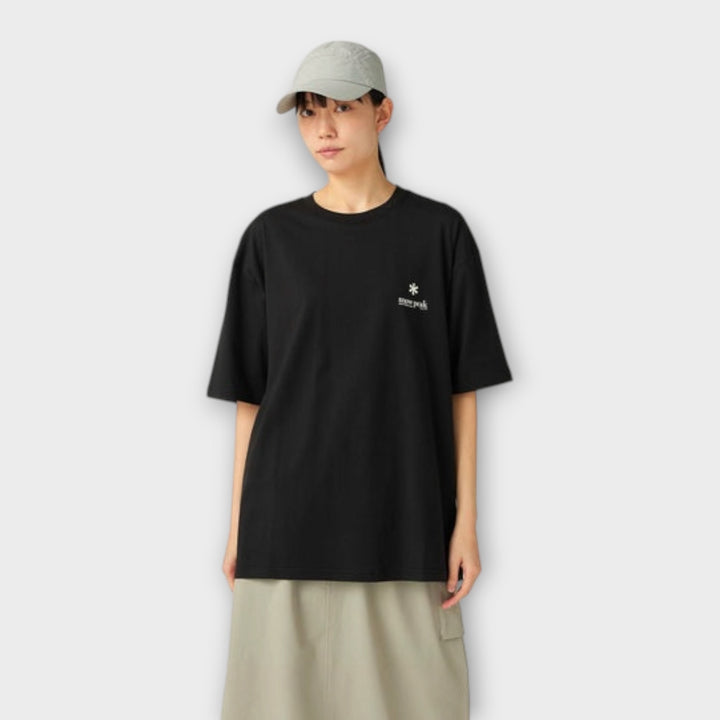 Snow Peak Soft Cotton Relaxed Logo T-Shirt I Sort
