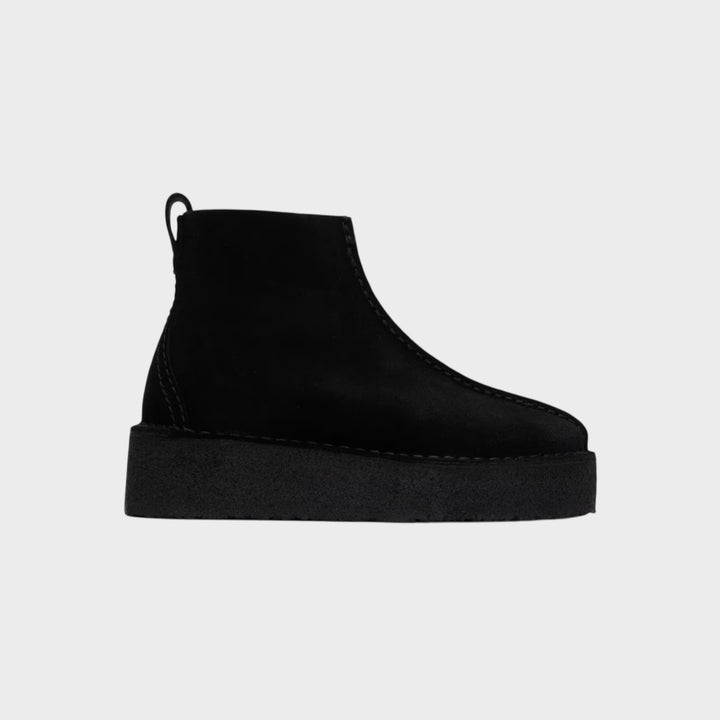 Clarks Trek Wedge Boot I Black Suede