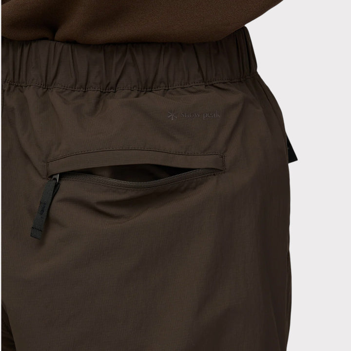 SNOW PEAK Nylon Double Rip Pants I Dark Brown