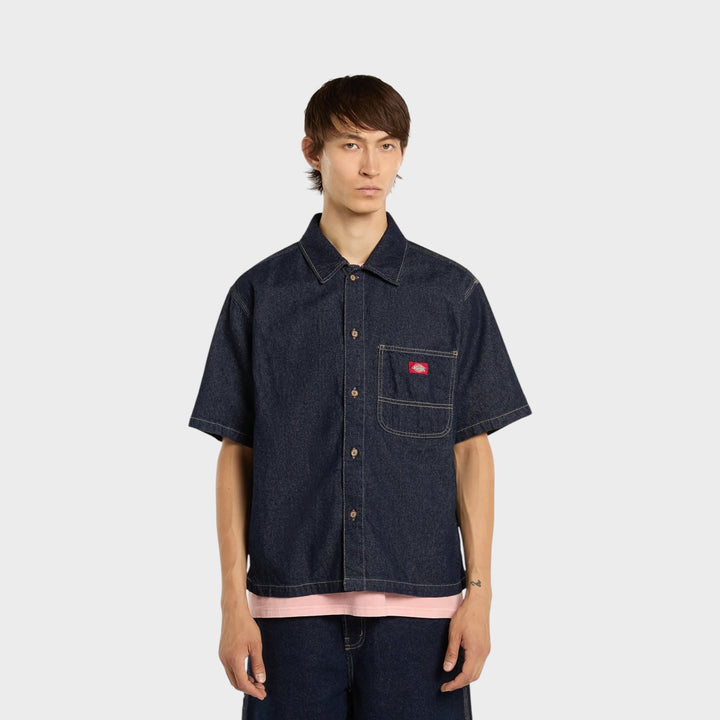 Dickies Denim Kortærmet Skjorte I Navy