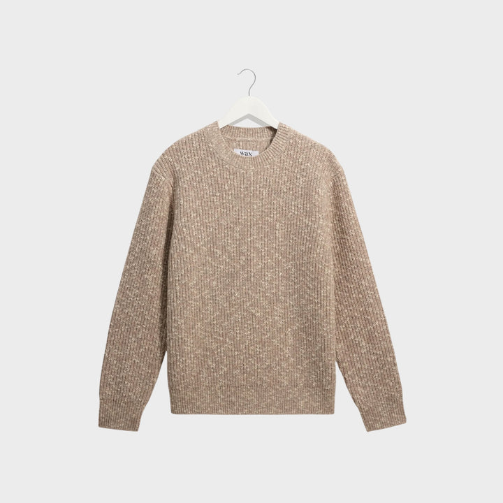 Wax London Wilde Rib Fleck Crew I Natural