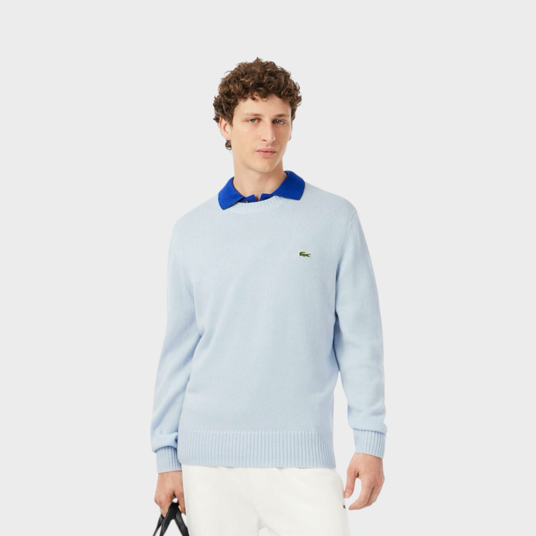 Lacoste Wool Crewneck Sweater I Light Blue