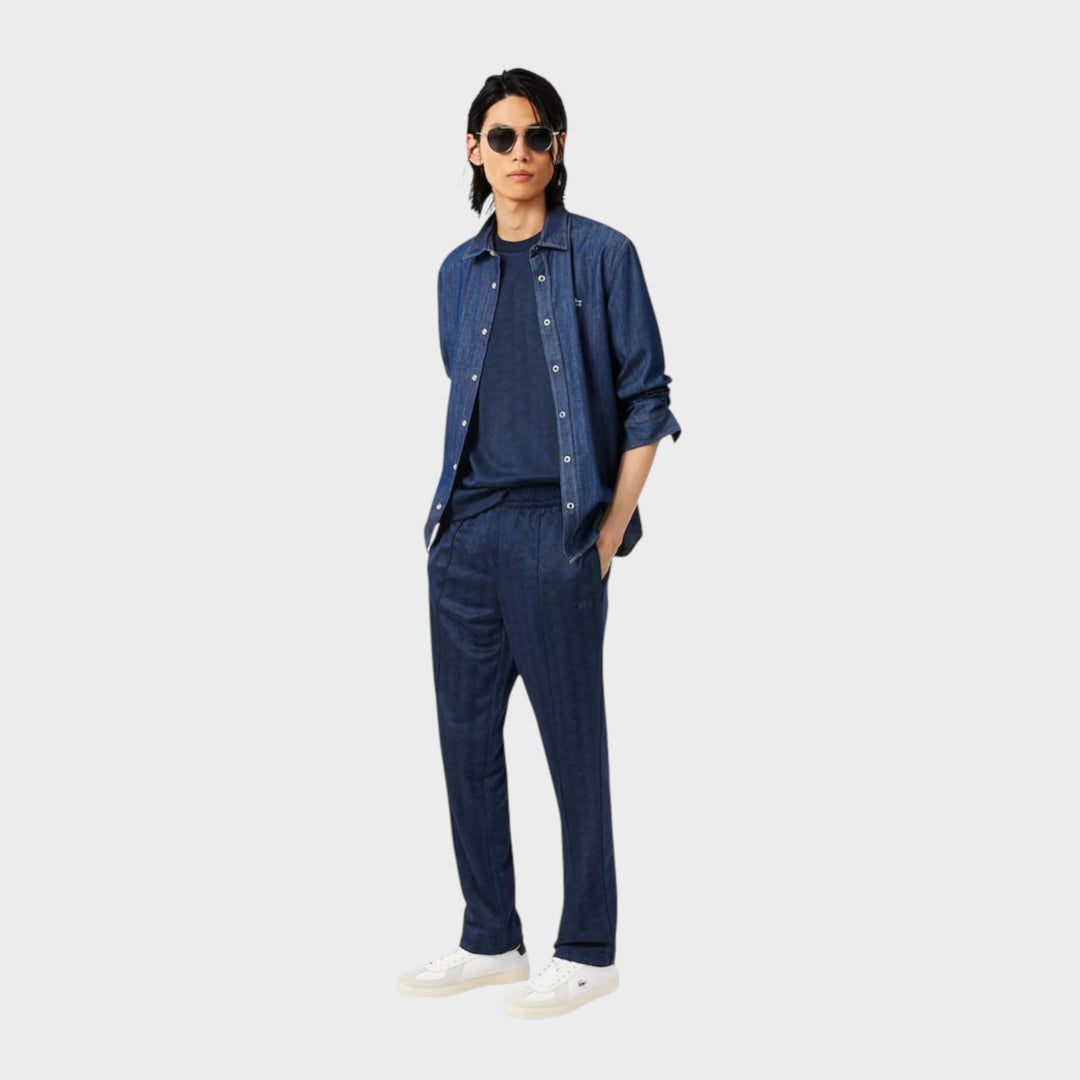 Lacoste Monogram Jacquard Sweatpants I Navy