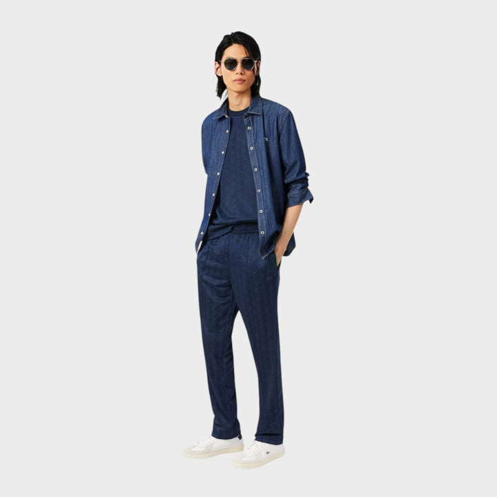 Lacoste Monogram Jacquard Sweatpants I Navy