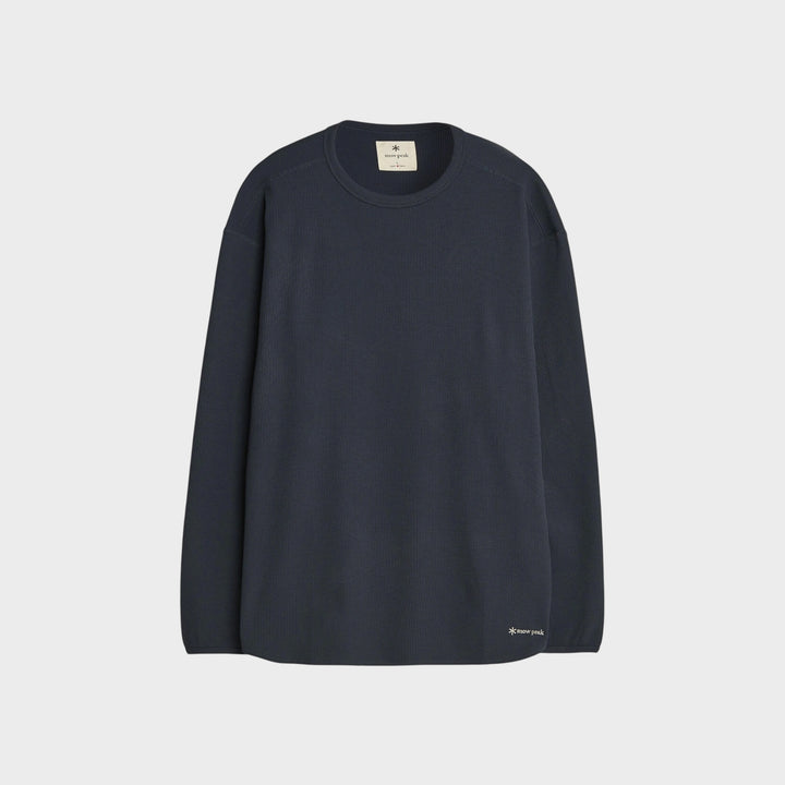Snow Peak Dry Waffle Langærmet T-Shirt I Dark Navy