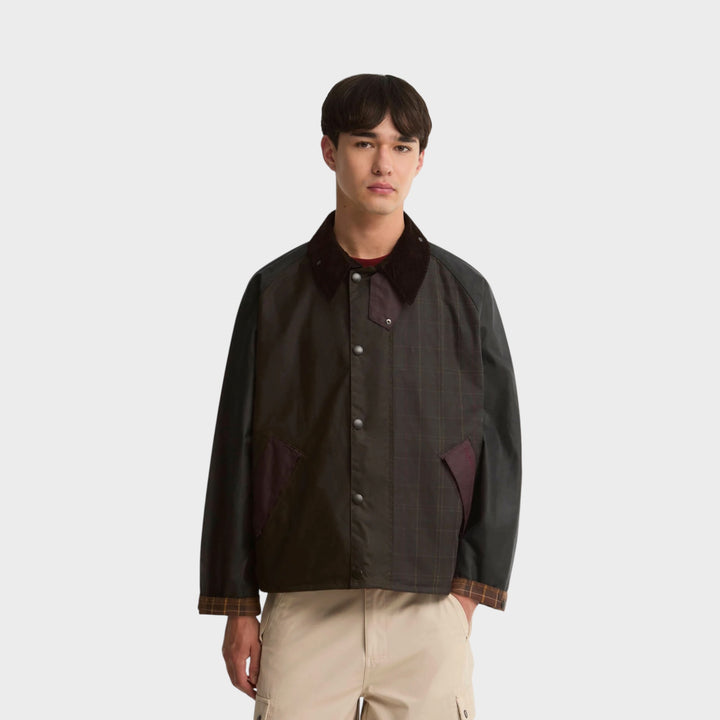 Barbour Patchwork Transport Wax Jakke I Tartan Multi