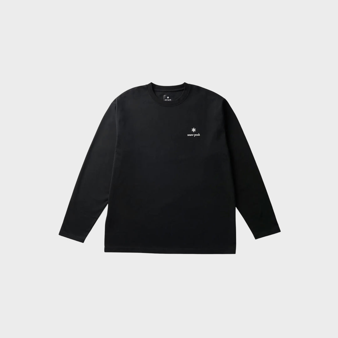 Snow Peak New Standard Logo Longsleeve T-shirt I Sort