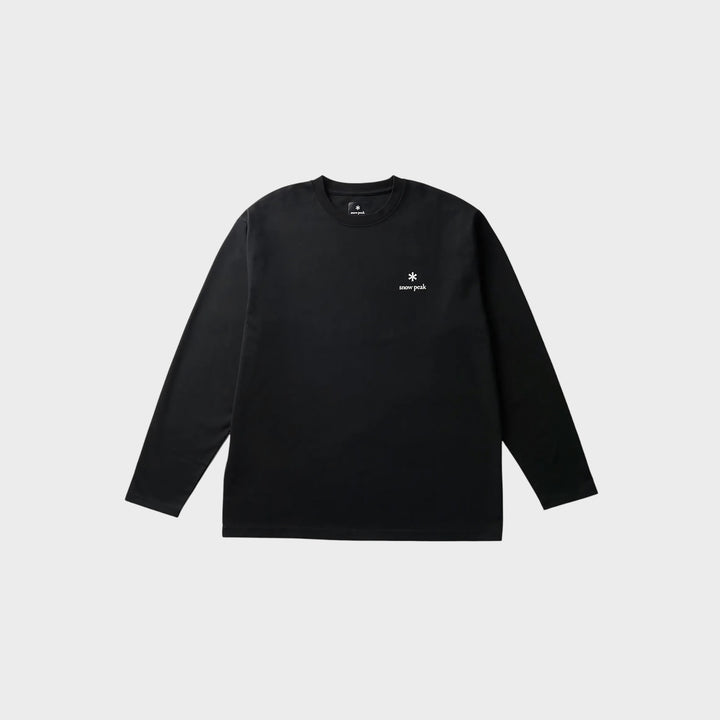 Snow Peak New Standard Logo Longsleeve T-shirt I Sort