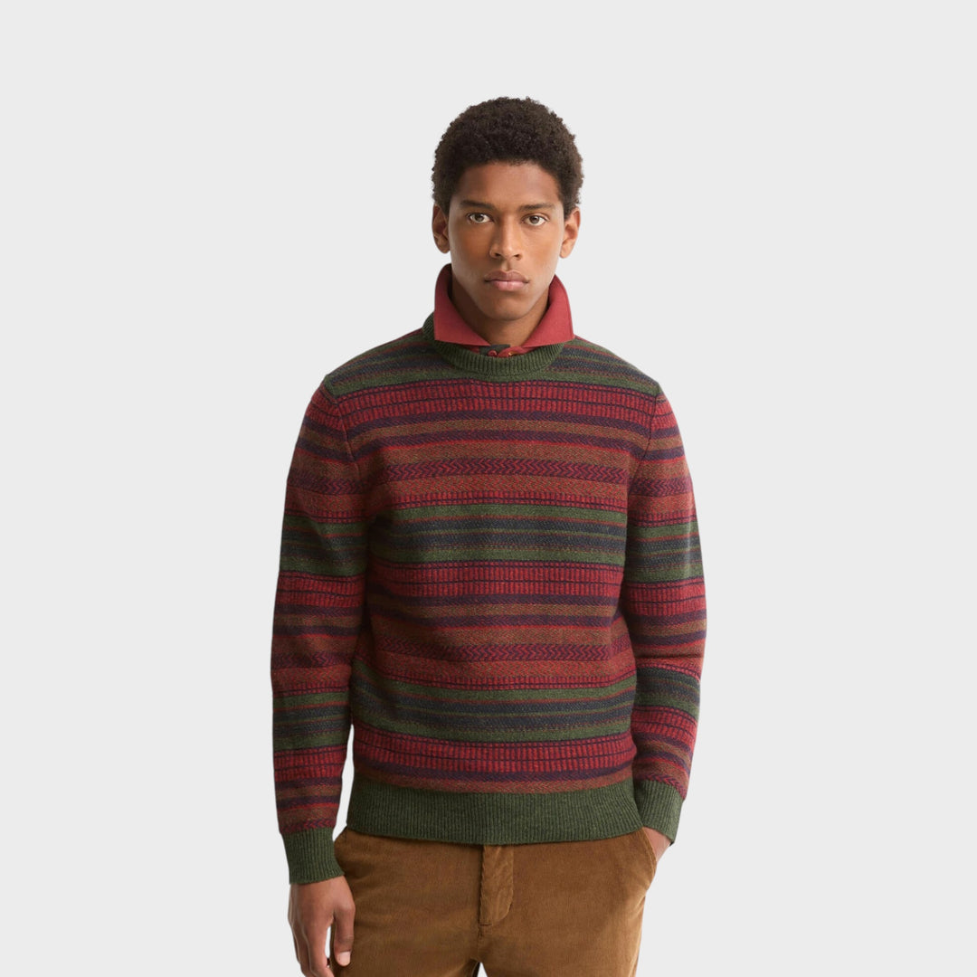 Barbour Highsted Fairisle Crewneck I Sage