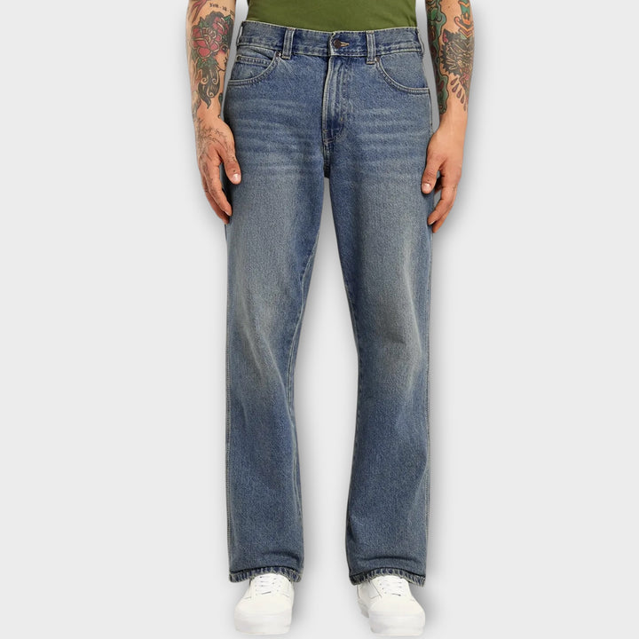 Dickies 954 Relaxed Straight Work Jeans I Khaki Tinted Blue