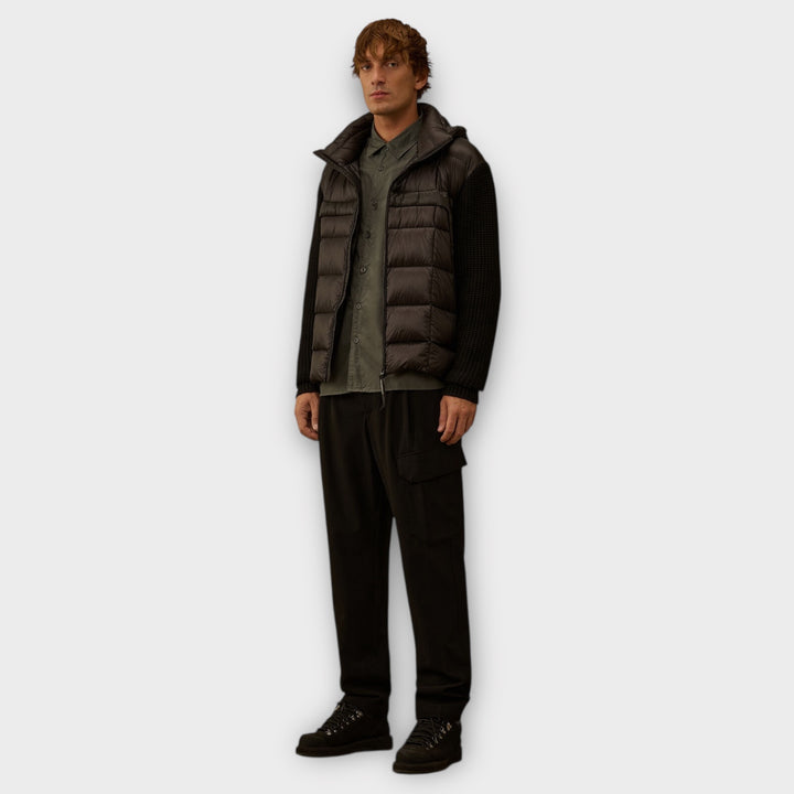 C.P. Company Merino Wool Mixed Goggle Jakke I Sort