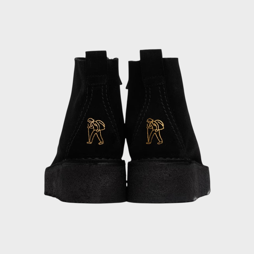 Clarks Trek Wedge Boot I Black Suede