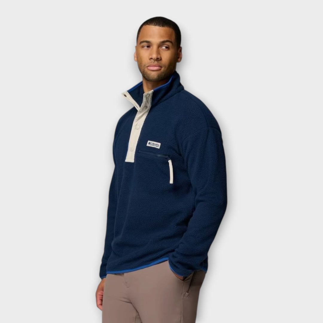 Columbia Helvetia II Printed Half Snap Fleece I Blå