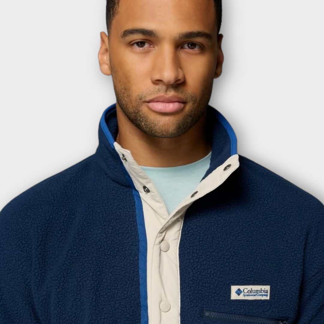 Columbia Helvetia II Printed Half Snap Fleece I Blå