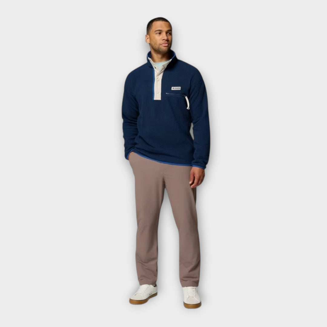 Columbia Helvetia II Printed Half Snap Fleece I Blå