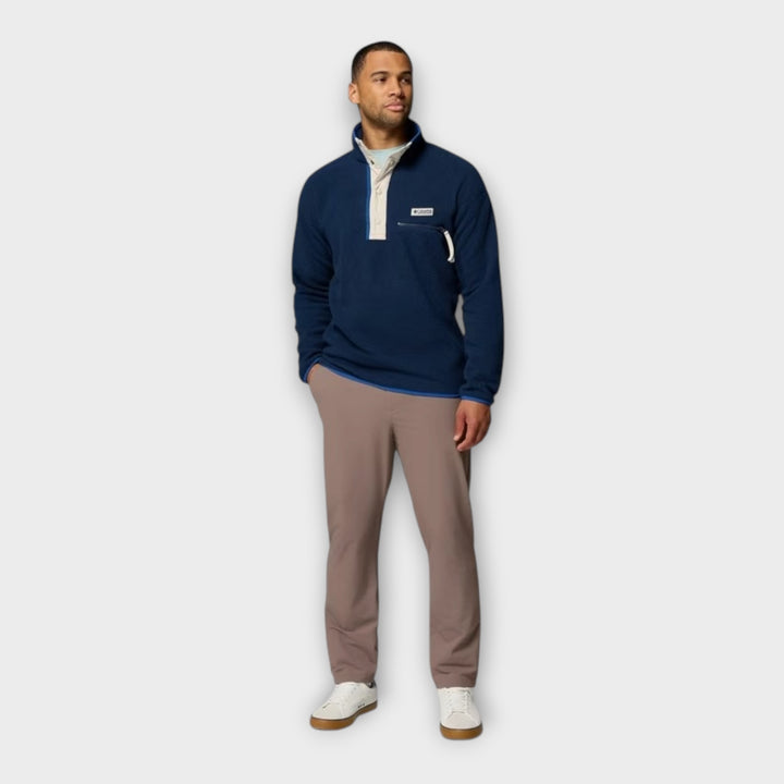Columbia Helvetia II Printed Half Snap Fleece I Blå