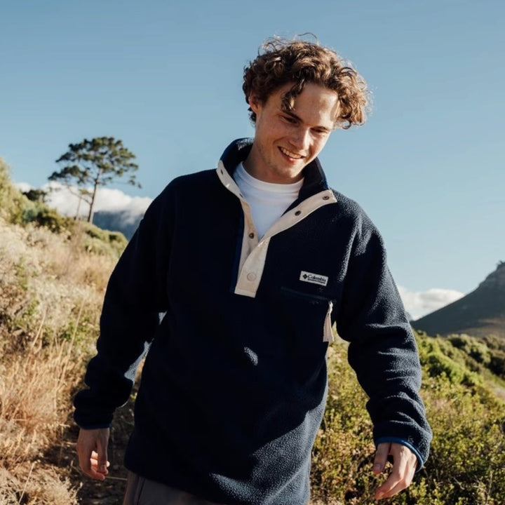 Columbia Helvetia II Printed Half Snap Fleece I Blå