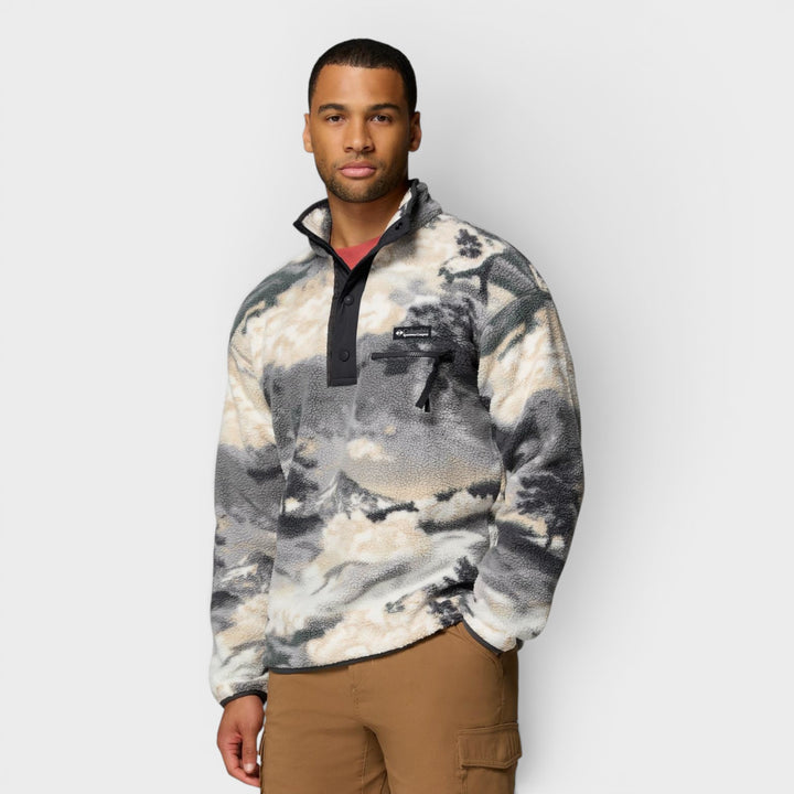 Columbia Helvetia II Printed Half Snap Fleece I Grå