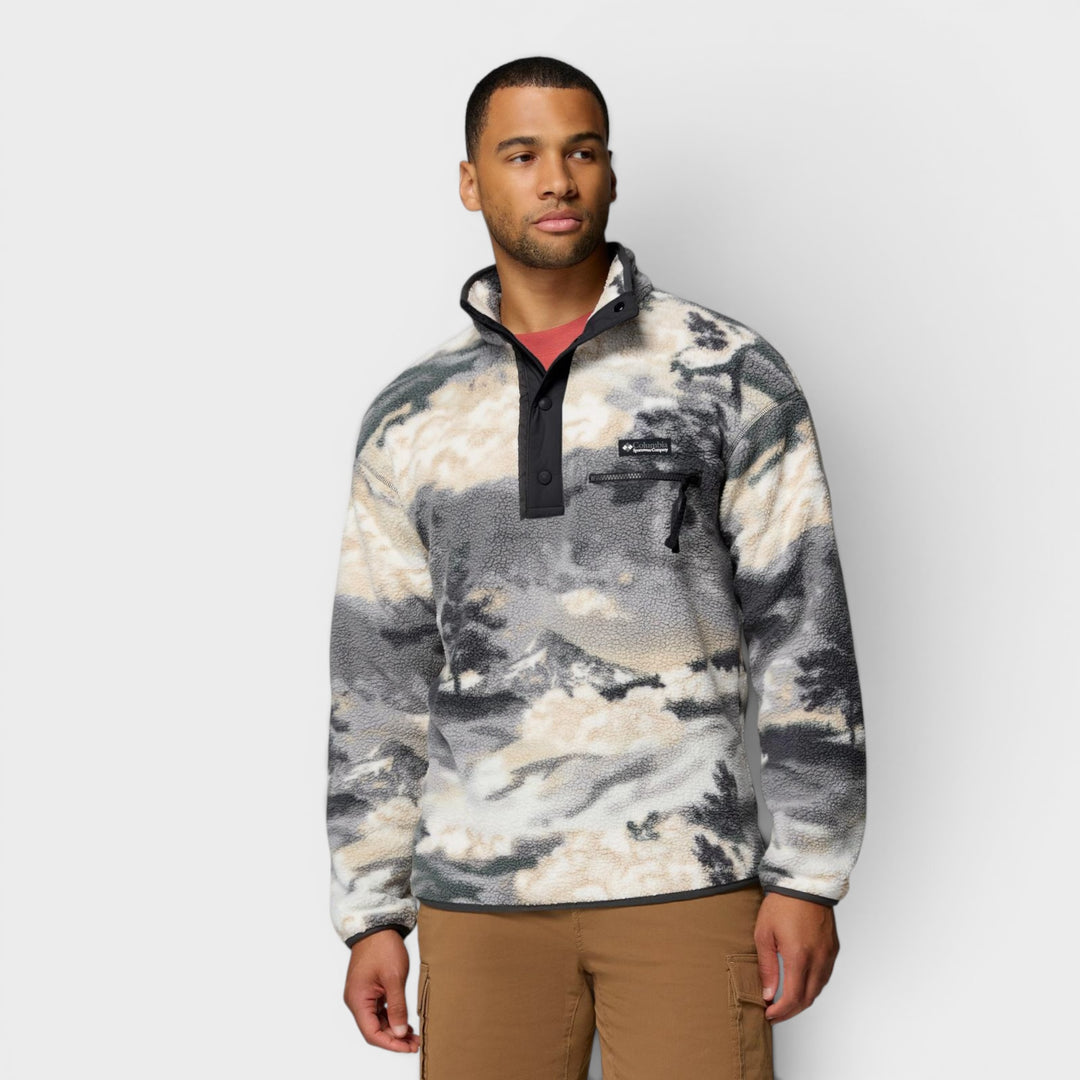 Columbia Helvetia II Printed Half Snap Fleece I Grå