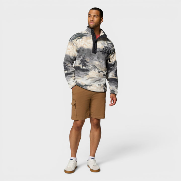 Columbia Helvetia II Printed Half Snap Fleece I Grå