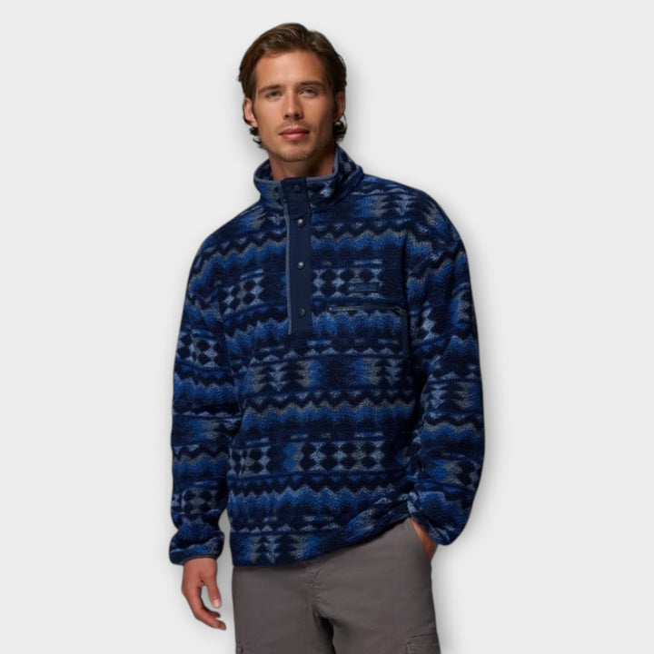 Columbia Helvetia II Printed Half Snap Fleece I Multi Blå