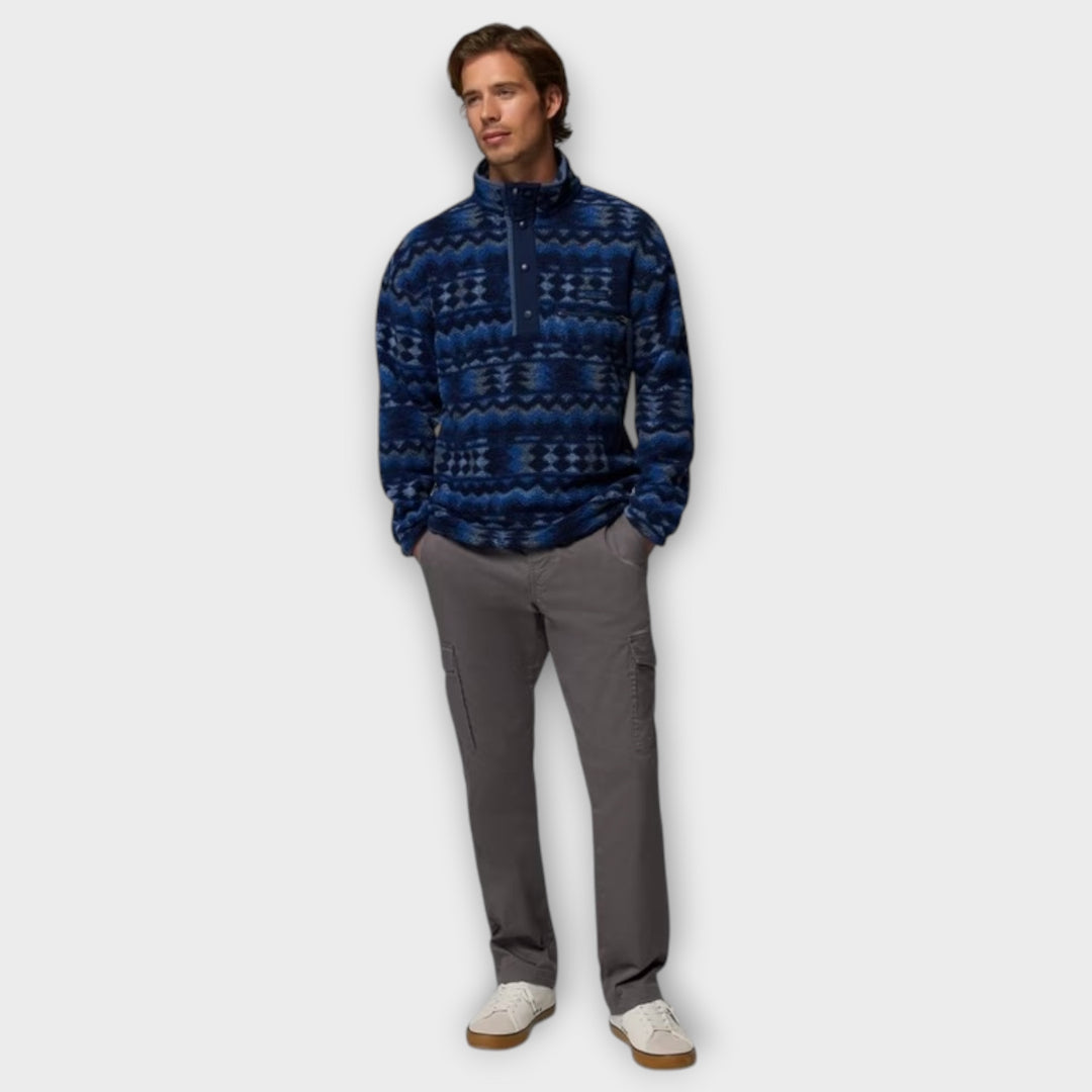 Columbia Helvetia II Printed Half Snap Fleece I Multi Blå