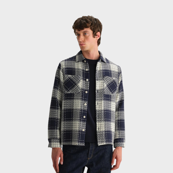 Wax London Whiting Overshirt I Marine
