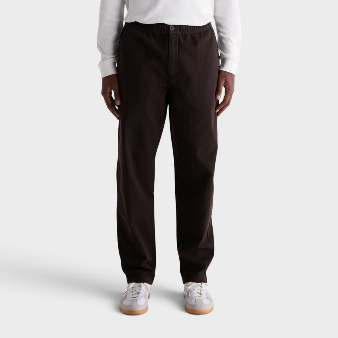 Wax London Kurt Organic Trousers I Dark Brown