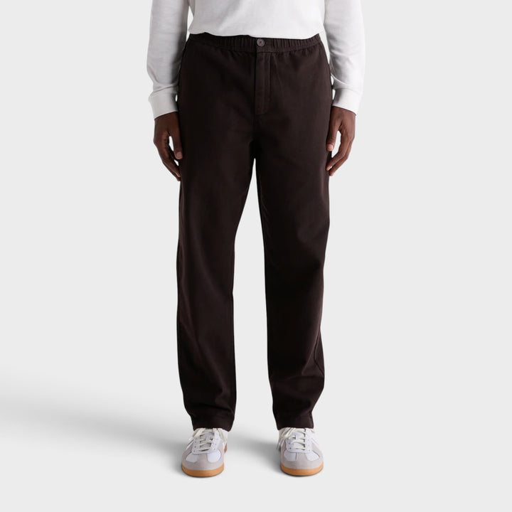 Wax London Kurt Organic Trousers I Dark Brown