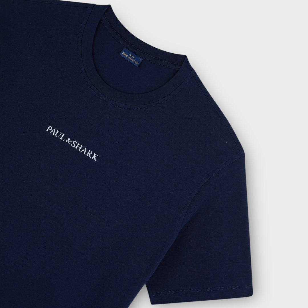 Paul & Shark Knitted Cotton T-Shirt I Navy