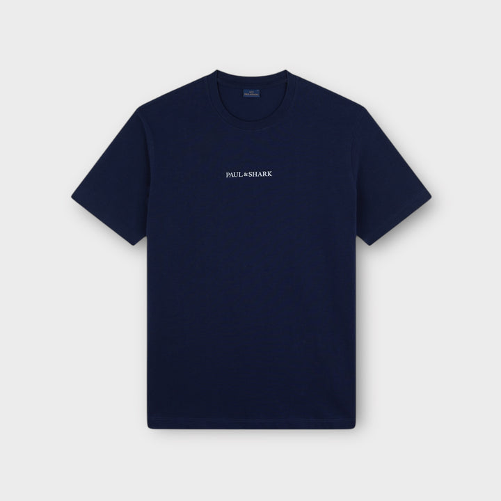 Paul & Shark Knitted Cotton T-Shirt I Navy