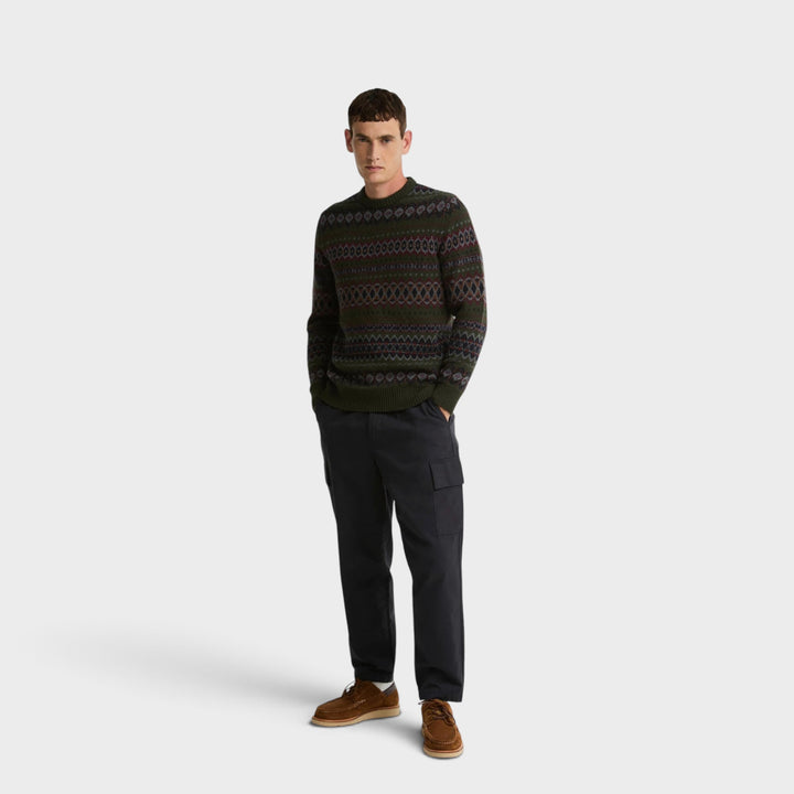 Barbour Case Fairisle Crew Neck I Shadow
