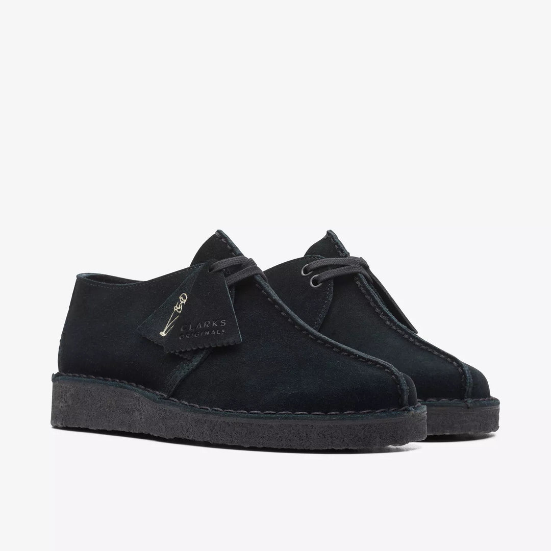 Clarks Desert Trek In Black Suede