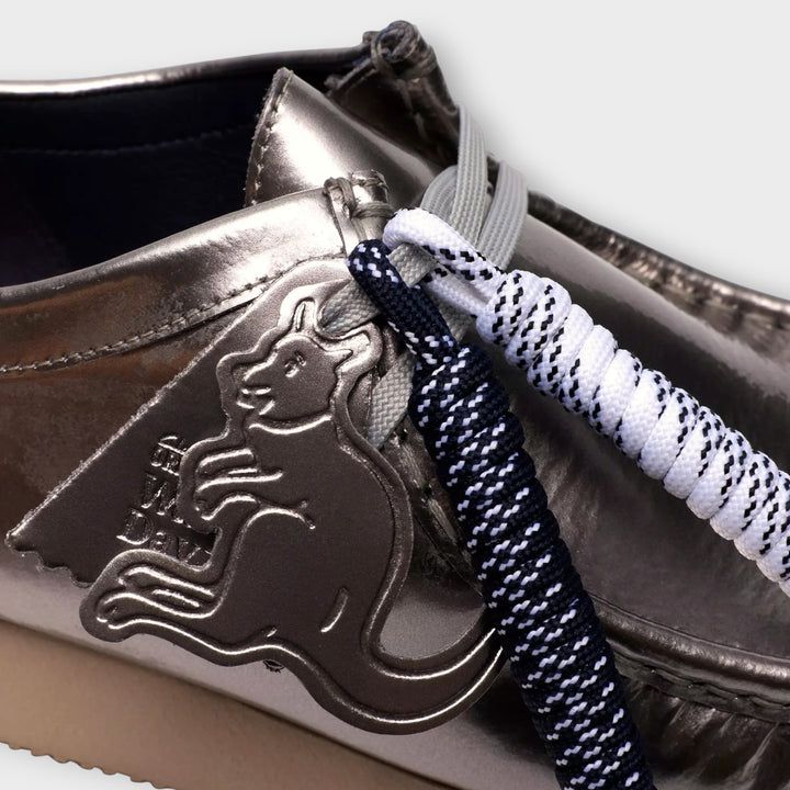 Clarks Wallabee 2604 I Silver Patent