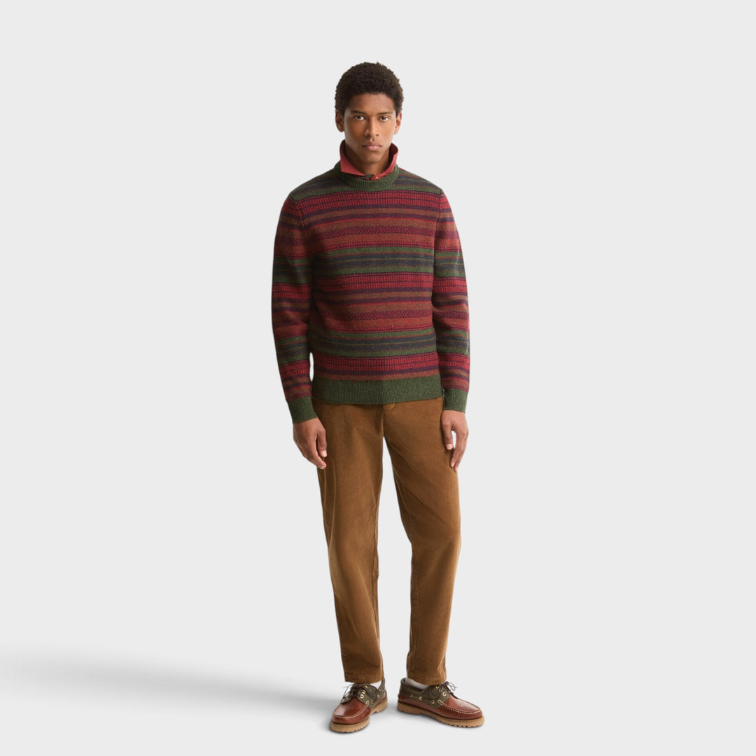 Barbour Highsted Fairisle Crewneck I Sage