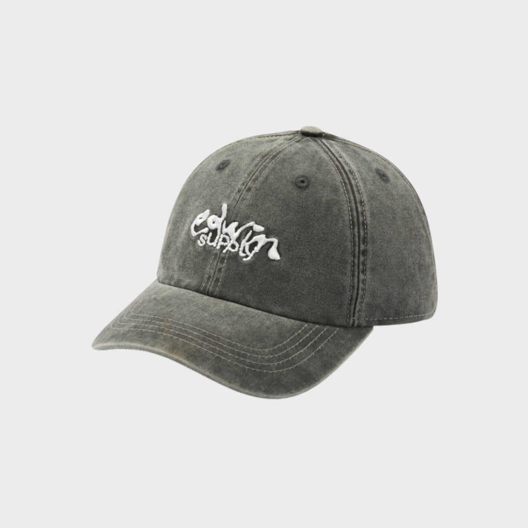 Edwin Soft Washed 6 Panel Cap I Black/Stone Washed