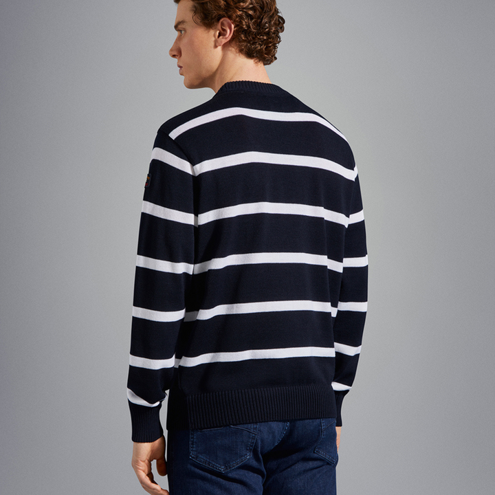 Paul &amp; Shark Striped Knitwear In Navy/White