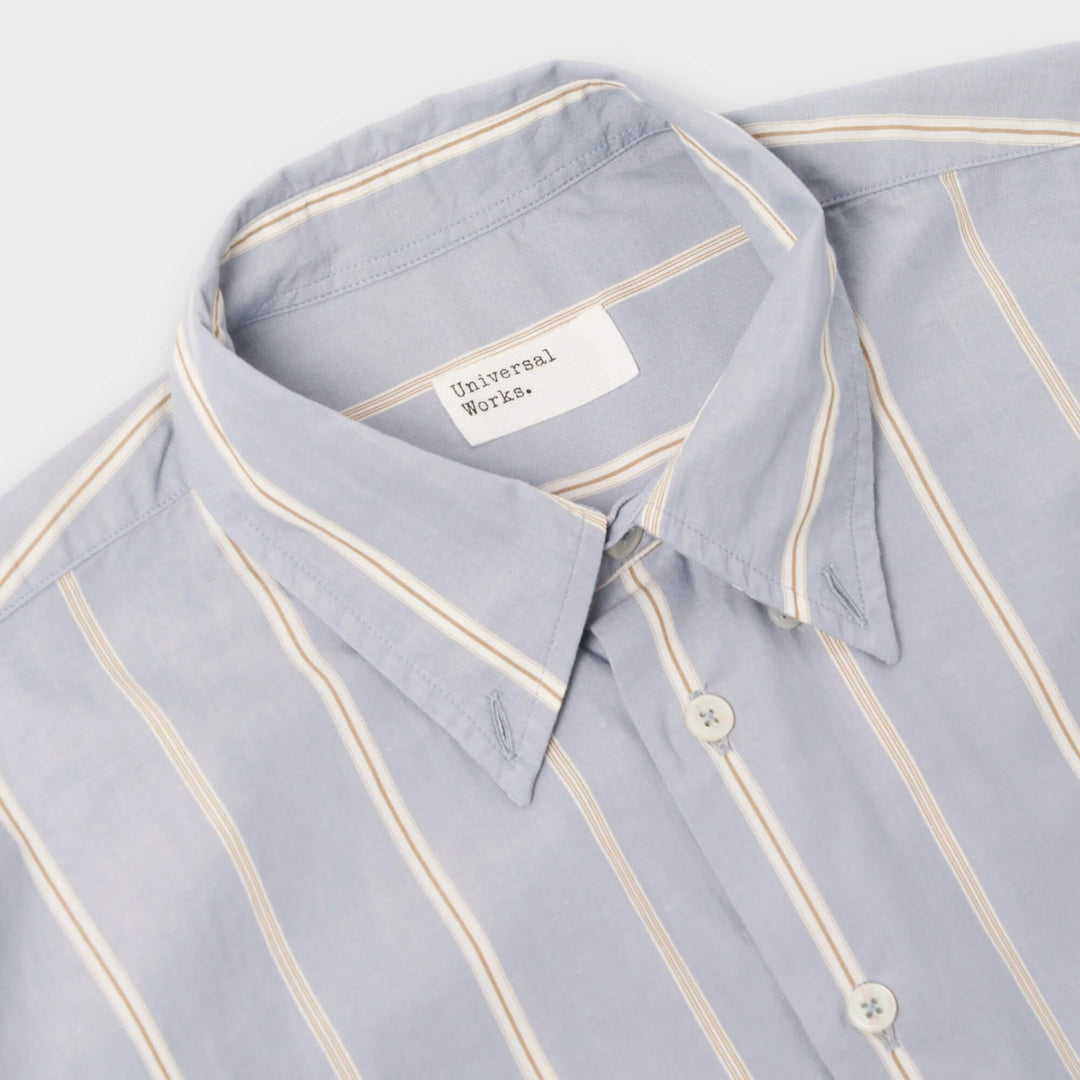 Universal Works Lazy Day Shirt In Light Blue