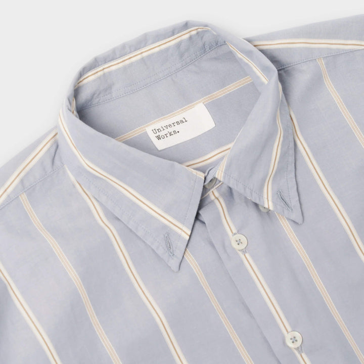 Universal Works Lazy Day Shirt In Light Blue