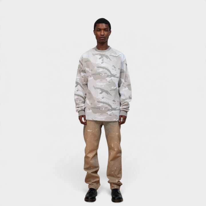 Patta Ghost Spray Camo Waffle Longsleeve I Willow Grey