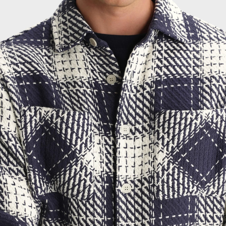 Wax London Whiting Overshirt I Marine