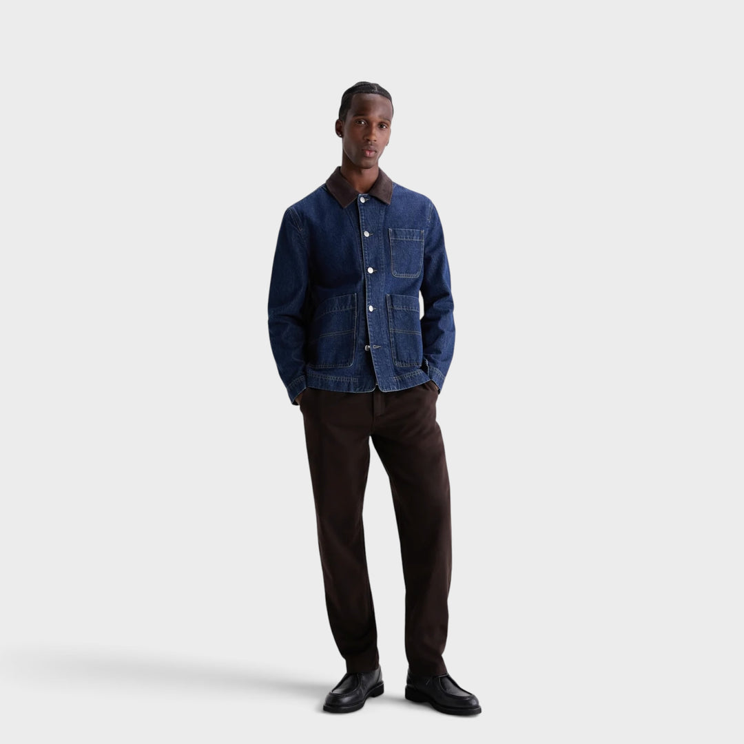 Wax London Kurt Organic Trousers I Dark Brown